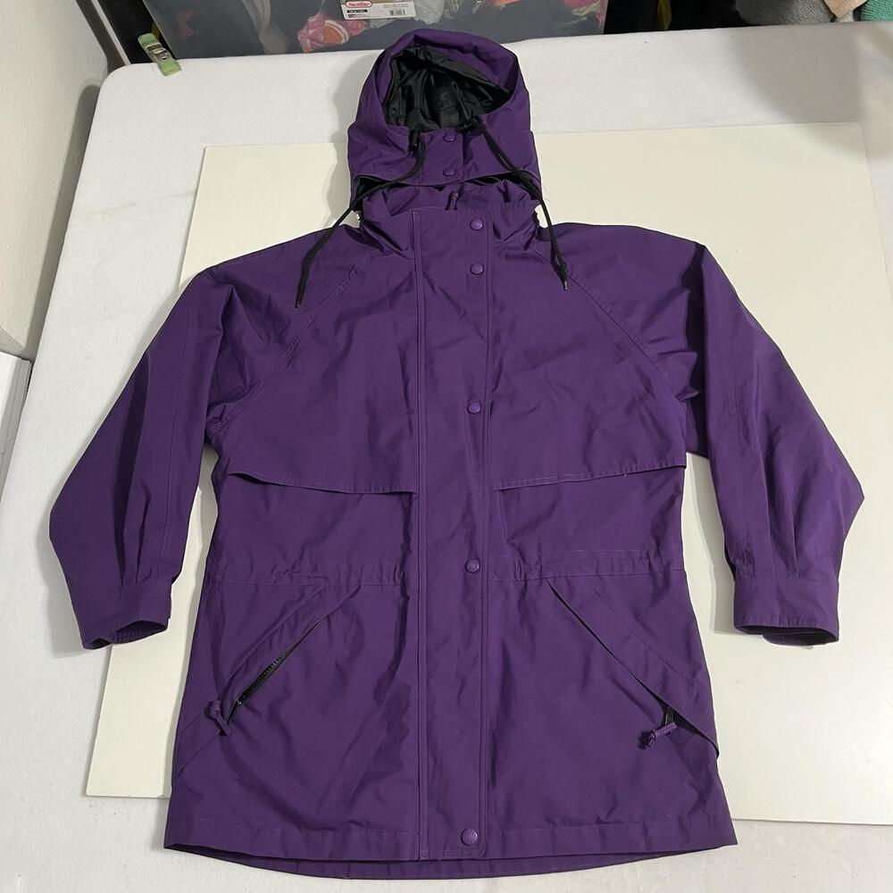 Eddie Bauer Gore-Tex Jacket Kara Karam shell Sunset Hooded Rain Parka Outdoor